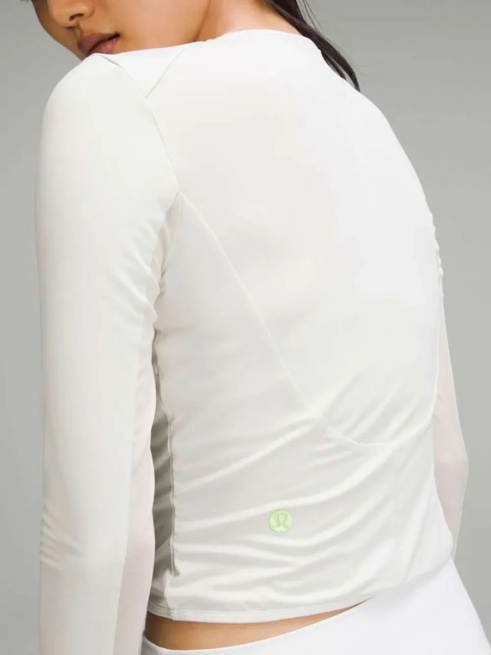 lululemon athletica Tight-Fit Lined Long Sleeve Shirt in Bone Size XS